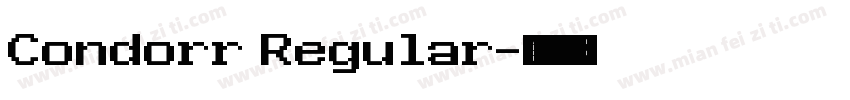 Condorr Regular字体转换